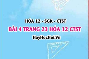 Giải bài 4 trang 23 Hóa 12 Chân trời sáng tạo SGK